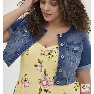 Crop Jacket - Denim Medium Wash